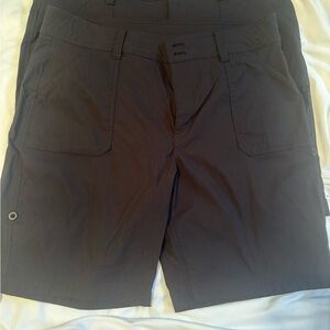 2 pair Eddie Bauer Women’s Black Bermuda Shorts